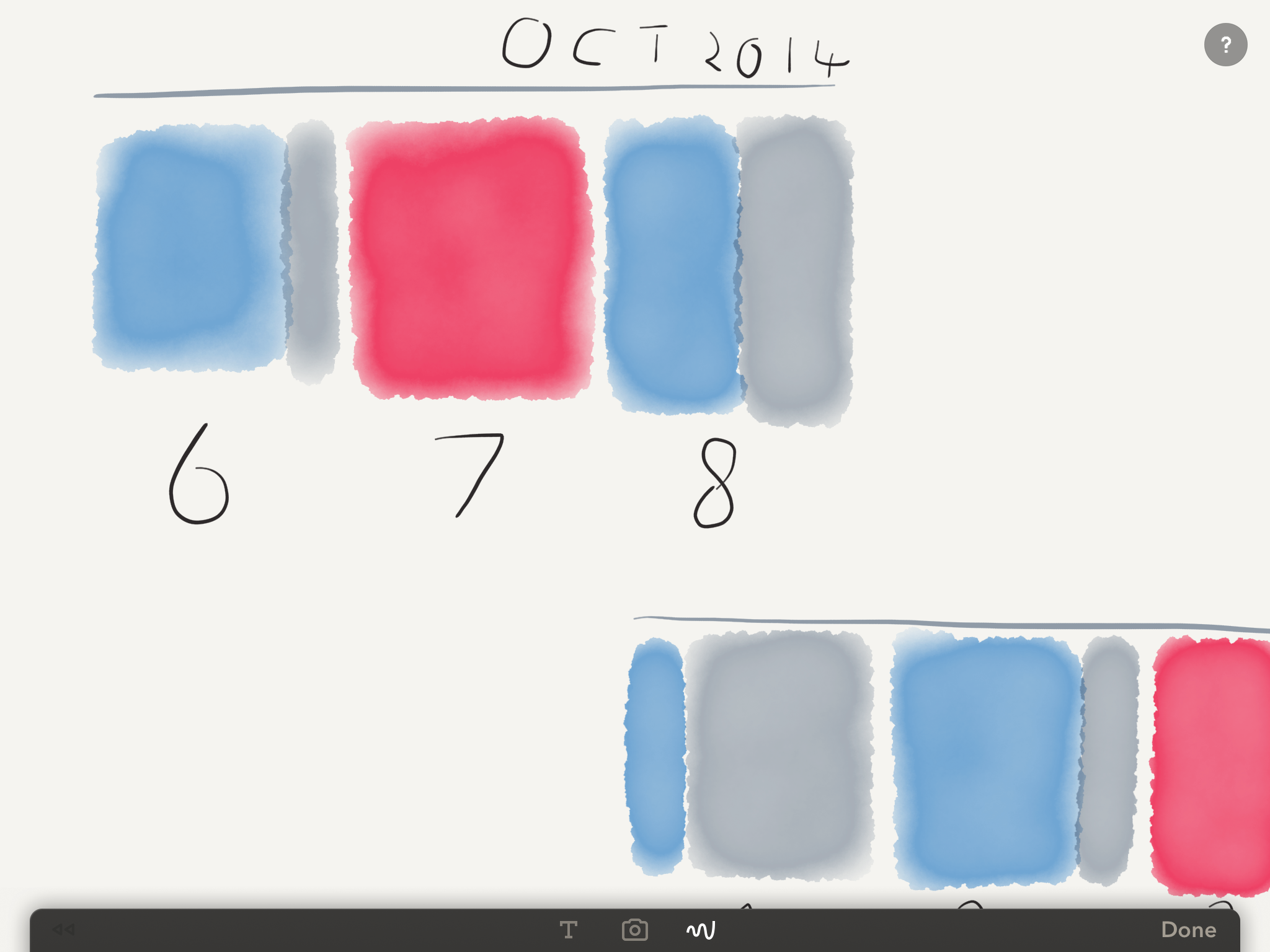 Calendar day cells with a progress bar.