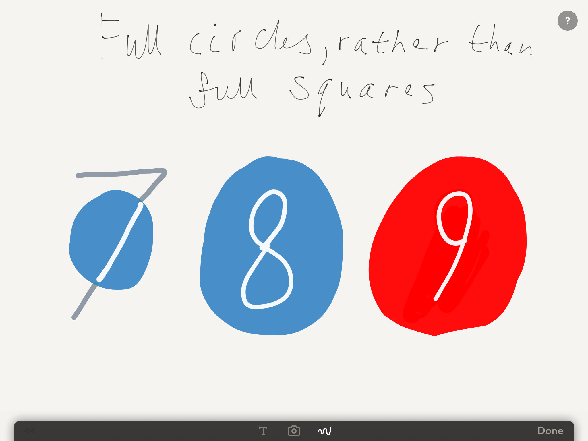 The first sketch of cells that fill up with colour to show spending for the day, turning red when the user went over budget.